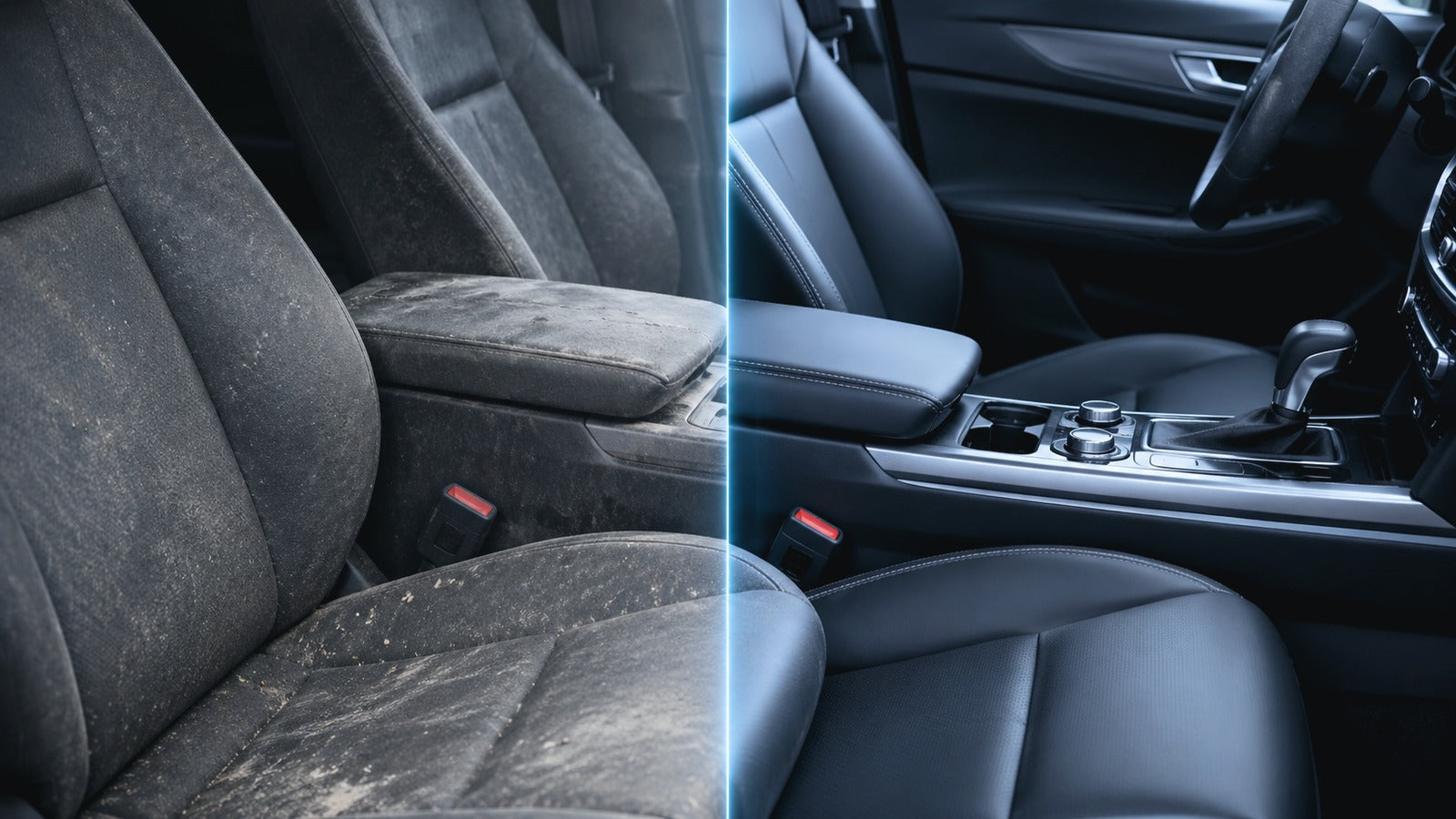 Interior detailing before and after